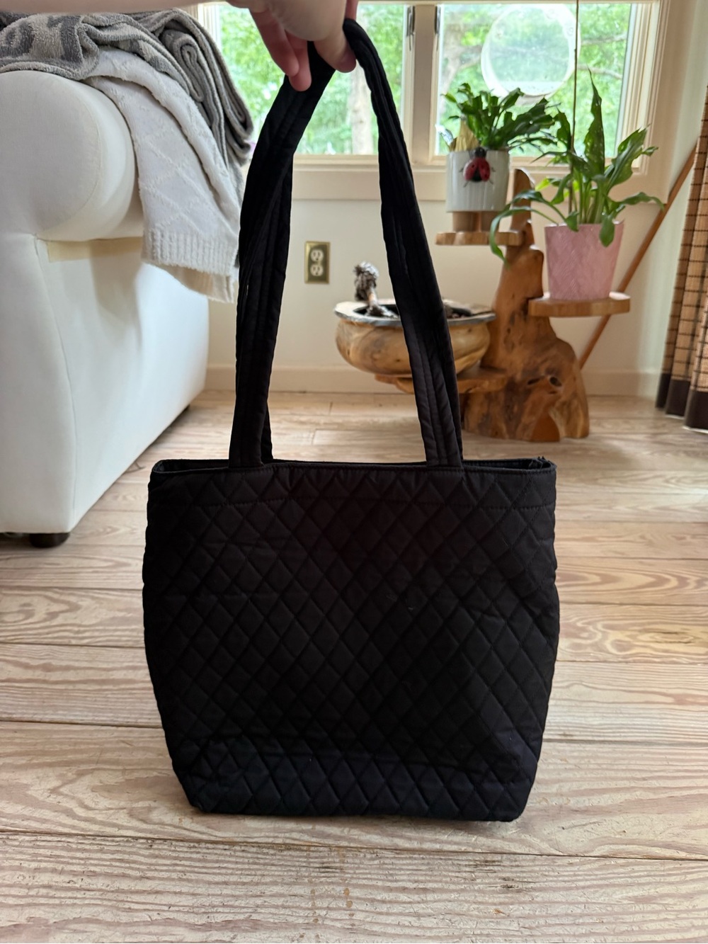 Vera Bradley Black Quilted Tote Bag